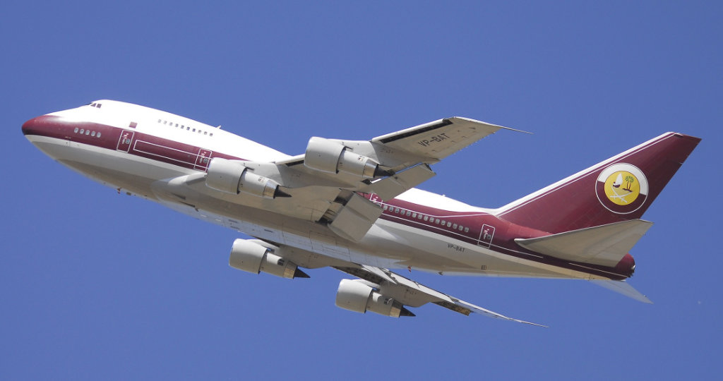 Boeing 747SP, Registration VP-BAT, of the Qatar Emiri